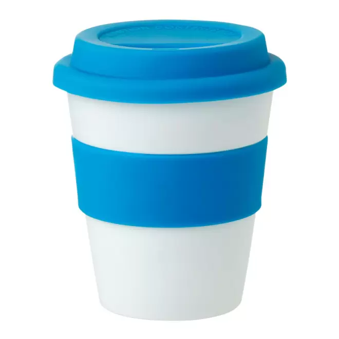 GOBELET AVEC COUVERCLE PUBLICITAIRE 'ASTORIA' - bleu