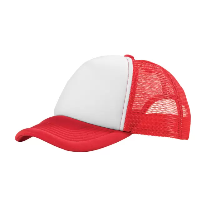 CASQUETTE PERSONNALISABLE TRUCKER 'BULL' - blanc/rouge
