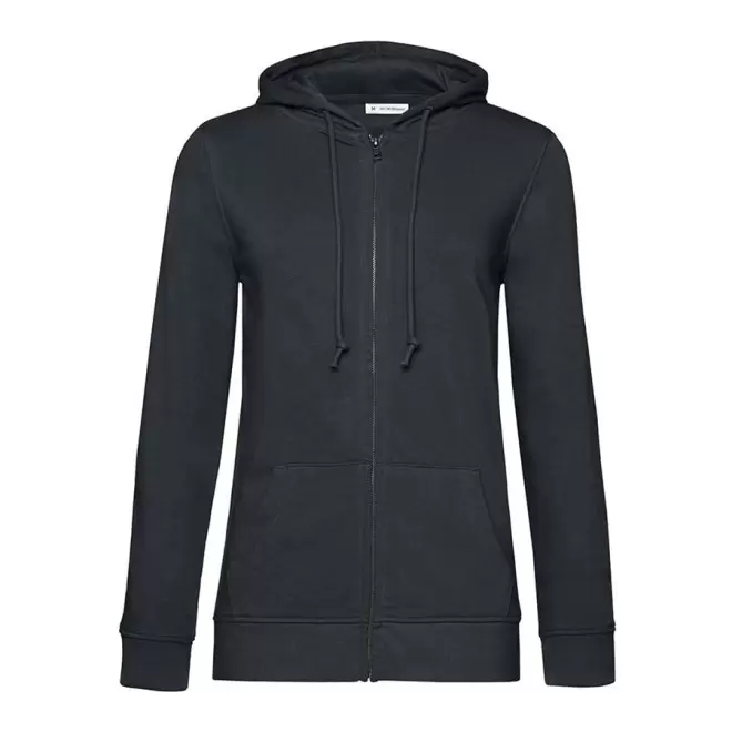 SWEAT ZIPPE PERSONNALISABLE FEMME B&C® 'HARISTO' - gris asphalt