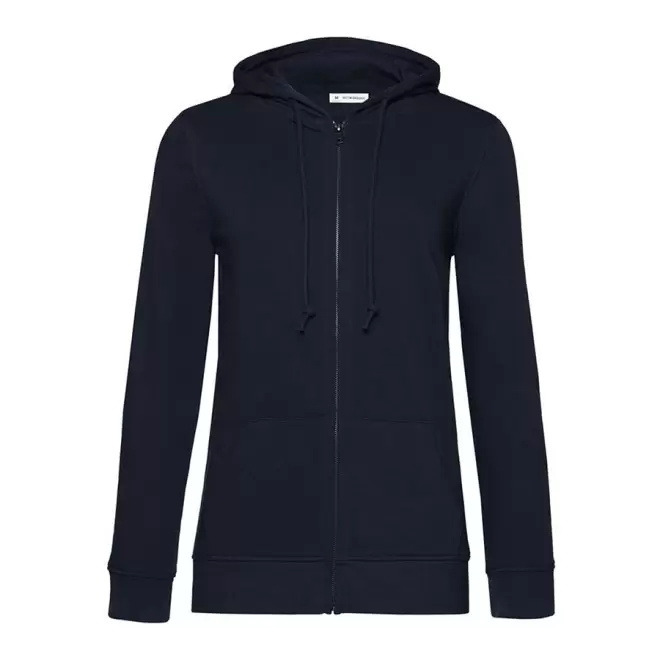 SWEAT ZIPPE PERSONNALISABLE FEMME B&C® 'HARISTO' - bleu marine