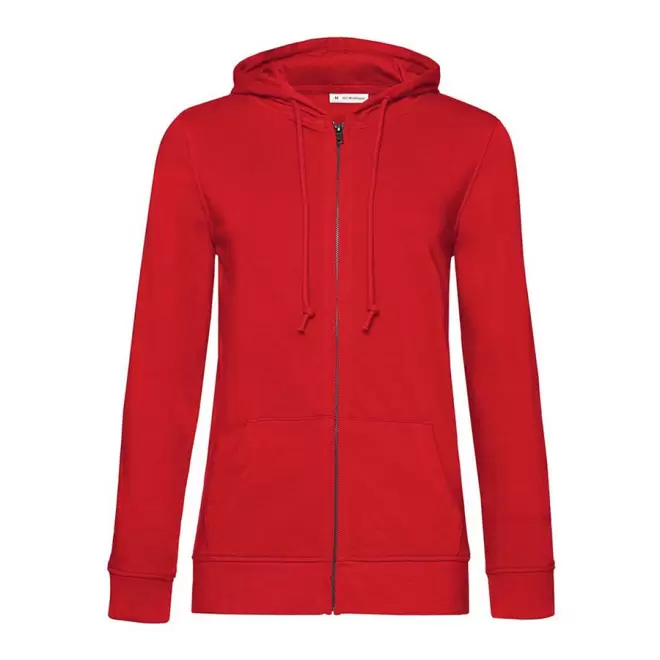 SWEAT ZIPPE PERSONNALISABLE FEMME B&C® 'HARISTO' - rouge