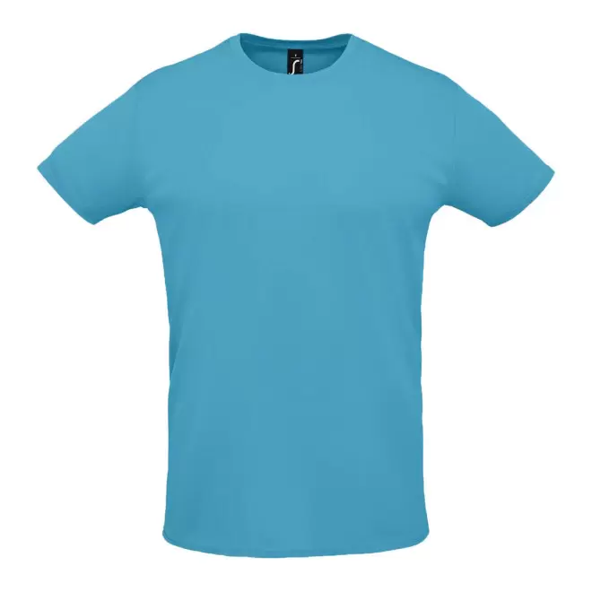 TEE-SHIRT DE SPORT RESPIRANT MIXTE PUBLICITAIRE 'SPRINT' - bleu aqua