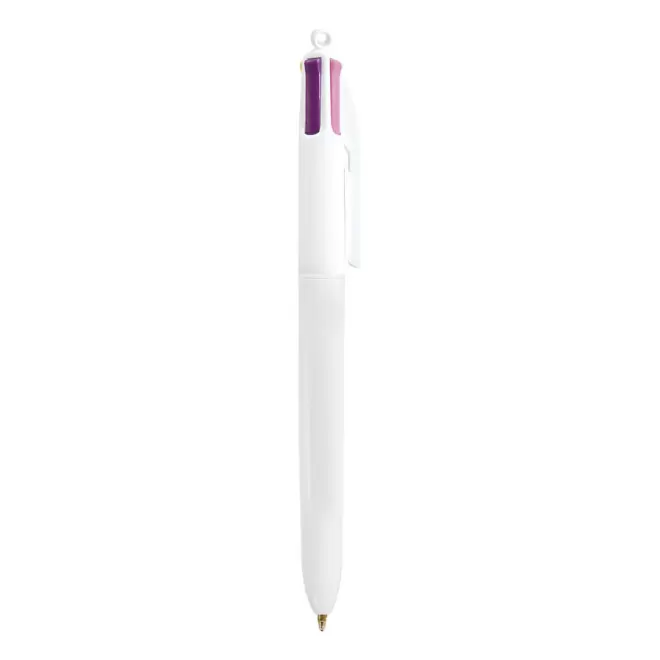 STYLO BIC® PUBLICITAIRE '4 COULEURS' FASHION - blanc