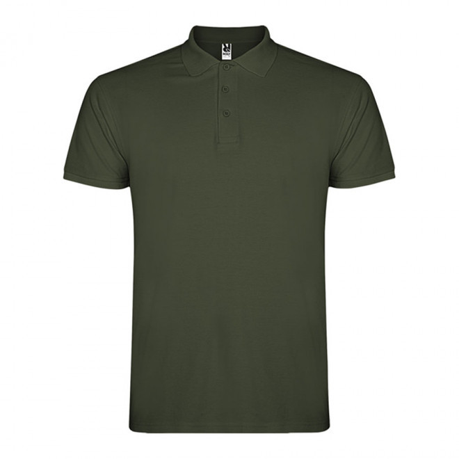 POLO PERSONNALISABLE MC HOMME 'STARLO' - vert kaki