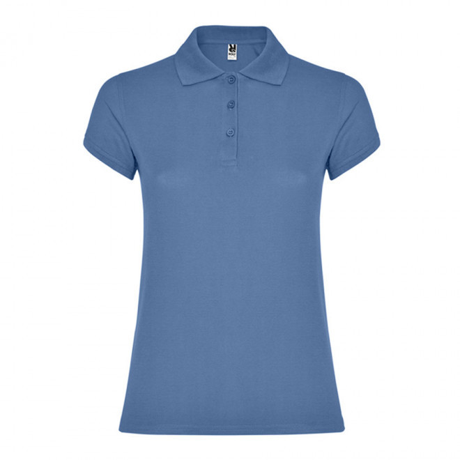POLO PERSONNALISABLE MC FEMME 'STARLO' - bleu aqua