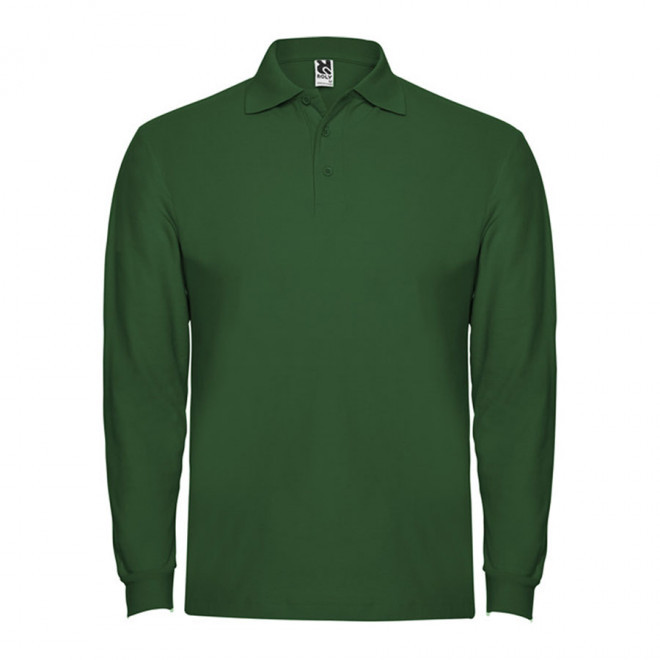POLO PERSONNALISABLE ML HOMME 'ESTRELLO' - vert bouteille