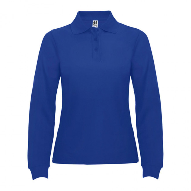 POLO PERSONNALISABLE ML FEMME 'ESTRELLO' - bleu royal