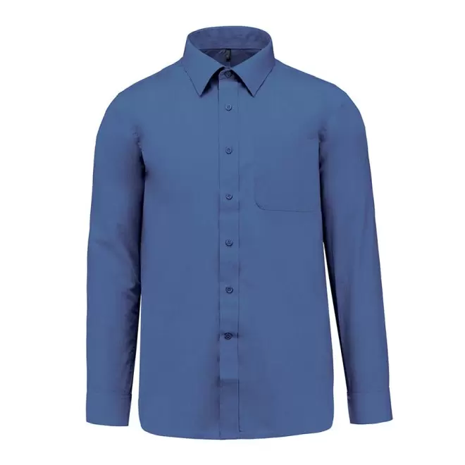 CHEMISE PUBLICITAIRE HOMME ML 'KARIBAN' - bleu cobalt
