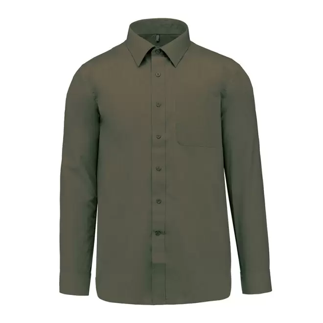 CHEMISE PUBLICITAIRE HOMME ML 'KARIBAN' - vert kaki
