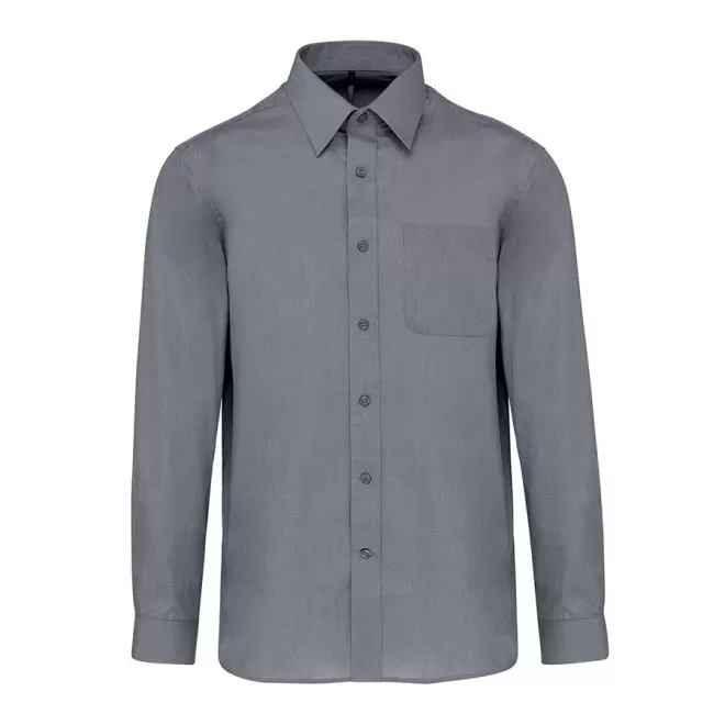 CHEMISE PUBLICITAIRE HOMME ML 'KARIBAN' - gris