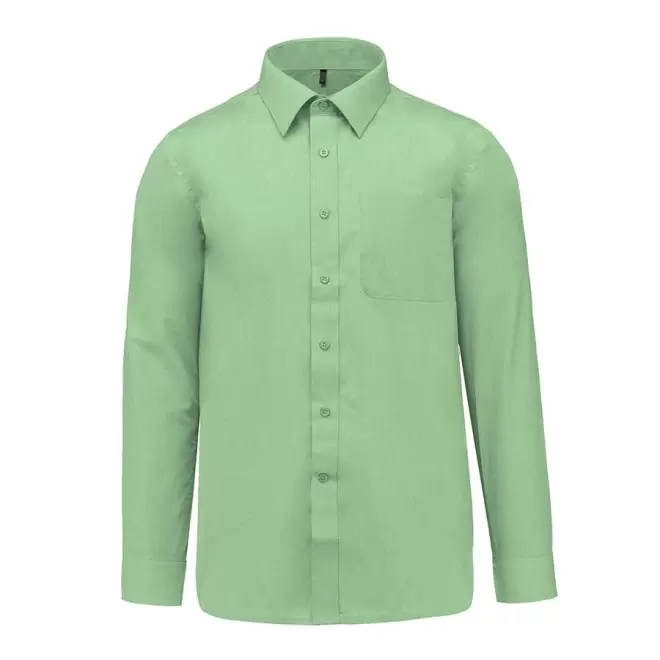 CHEMISE PUBLICITAIRE HOMME ML 'KARIBAN' - vert pistache
