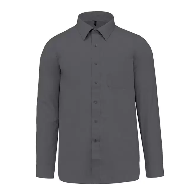 CHEMISE PUBLICITAIRE HOMME ML 'KARIBAN' - gris foncé