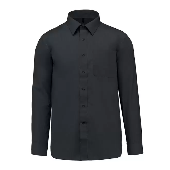 CHEMISE PUBLICITAIRE HOMME ML 'KARIBAN' - zinc