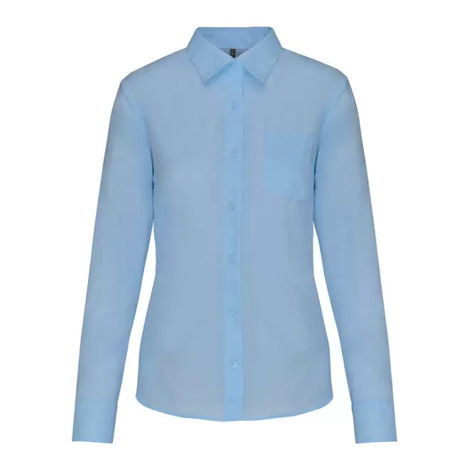 CHEMISE PUBLICITAIRE FEMME ML 'KARIBAN' - bleu ciel