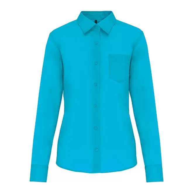 CHEMISE PUBLICITAIRE FEMME ML 'KARIBAN' - turquoise
