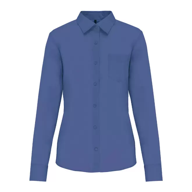 CHEMISE PUBLICITAIRE FEMME ML 'KARIBAN' - bleu cobalt