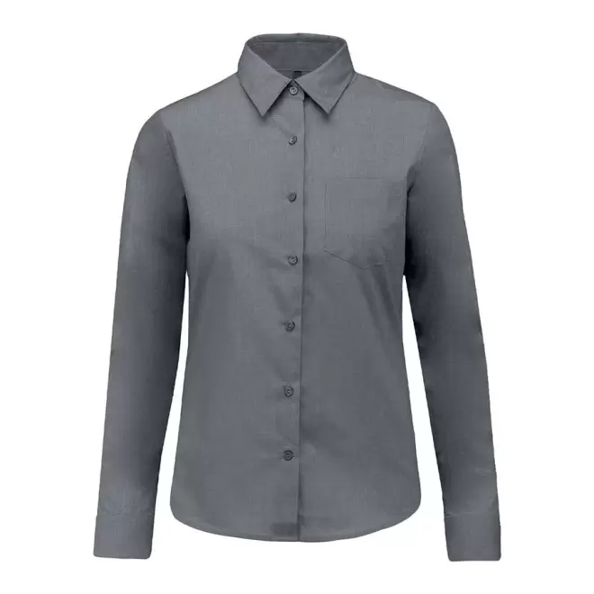 CHEMISE PUBLICITAIRE FEMME ML 'KARIBAN' - gris
