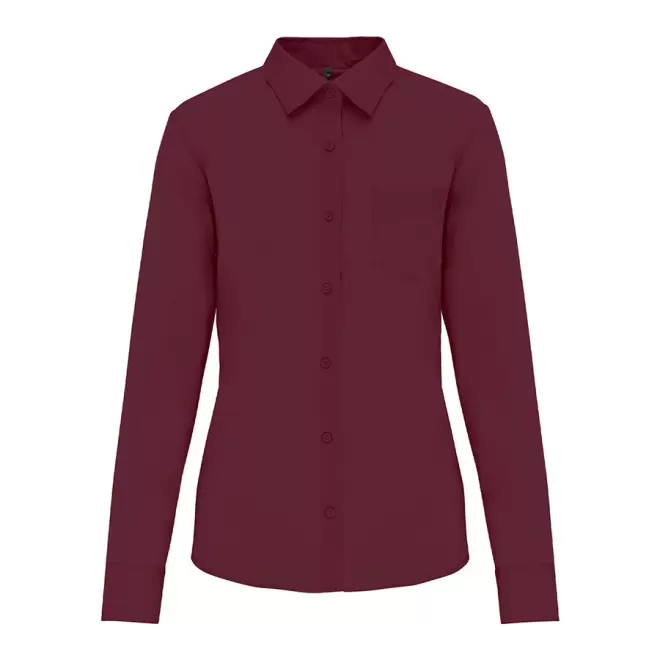 CHEMISE PUBLICITAIRE FEMME ML 'KARIBAN' - rouge lie de vin