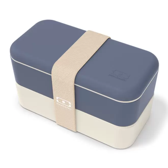 LUNCH BOX PERSONNALISABLE PUBLICITAIRE MB ORIGINAL MONBENTO® 'OLBY' - bleu