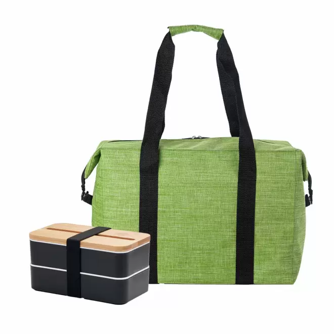SET SAC ISOTHERME ET LUNCH BOX PERSONNALISABLE 'GOBO' - vert/noir