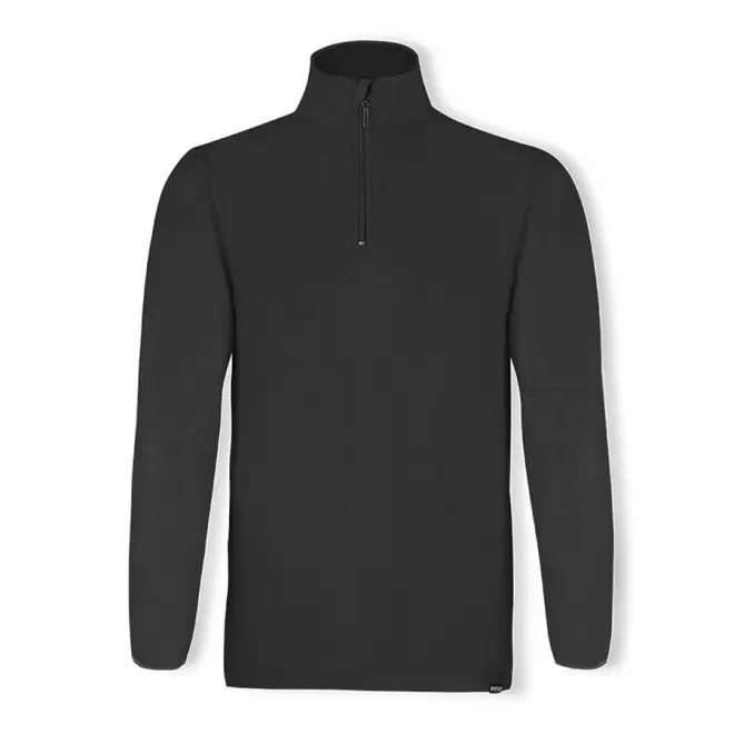 POLAIRE PERSONNALISABLE DEMI ZIP 155G 'COLARI' - noir