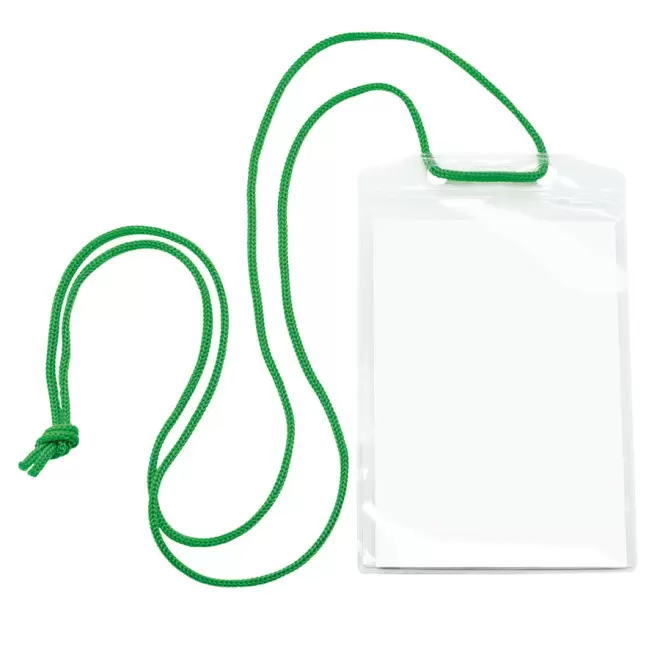 POCHETTE PORTE-BADGE TOUR DE COU PUBLICITAIRE 'MOODY' - vert