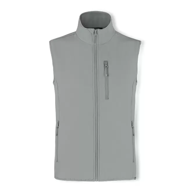SOFTSHELL PERSONNALISABLE SANS MANCHE 300G 'SCARLO BW' - gris