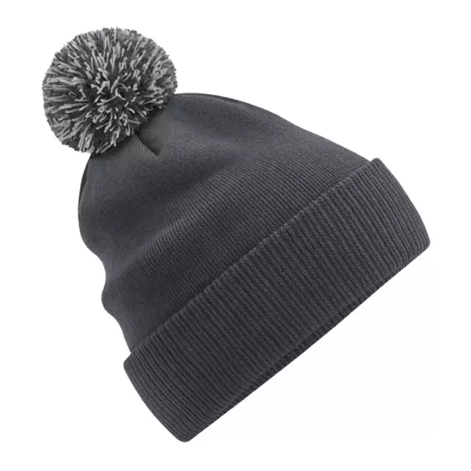 BONNET PERSONNALISABLE POMPOM BEECHFIELD® 'SNOBI' - gris/gris