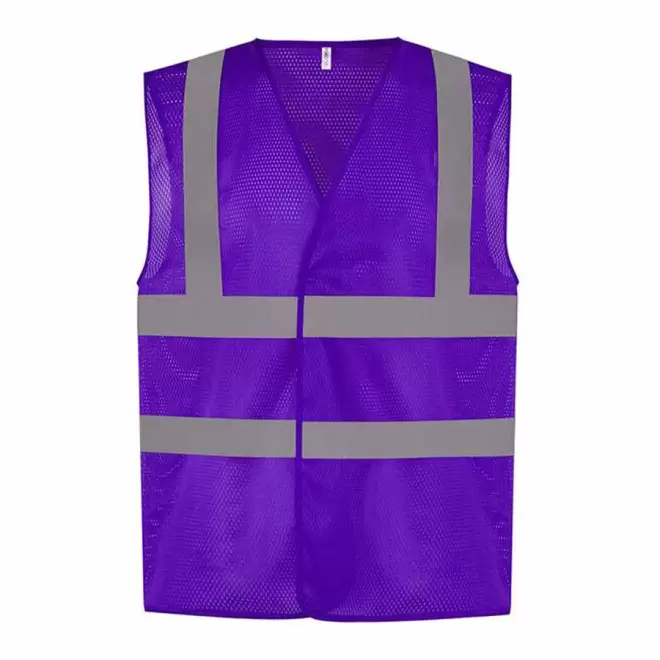 GILET DE SECURITE PERSONNALISABLE YOKO® 'ARMILLO MESH RPET' - violet