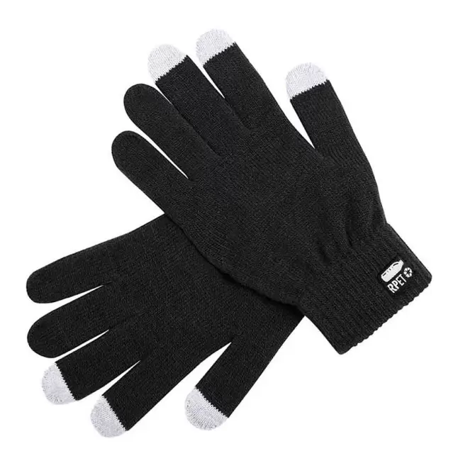 GANTS TACTILES PERSONNALISABLES 'GANOU RPET' - noir