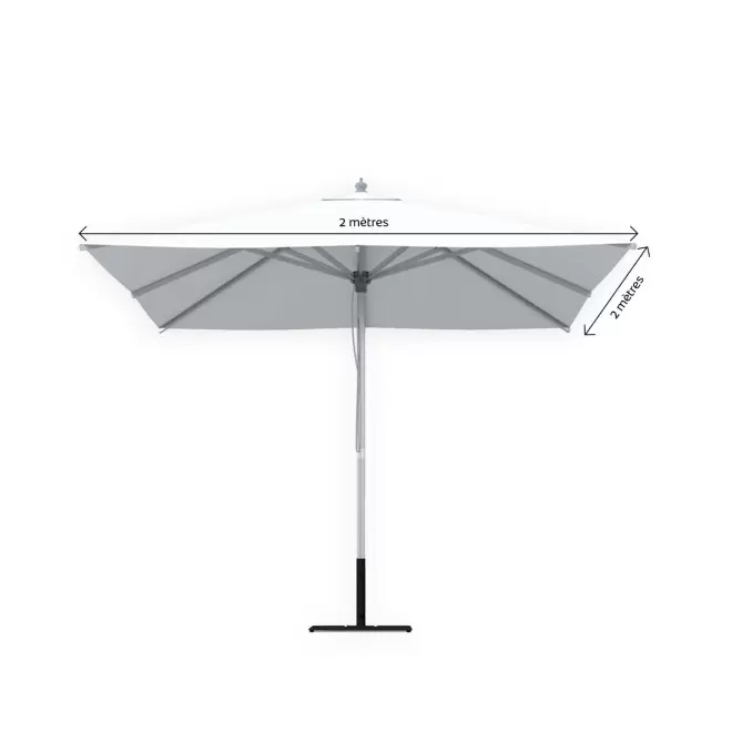 PARASOL ALUMINIUM CARRE 'SENTIDO QUADRI' - S : 2 x 2 m