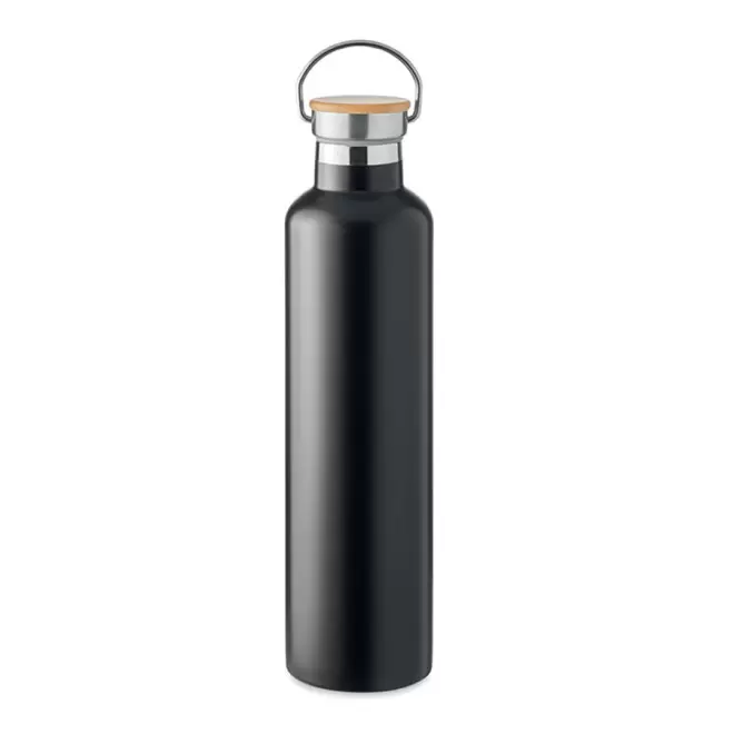 BOUTEILLE ISOTHERME PERSONNALISABLE 1L 'HOLLY' 4J - noir mat