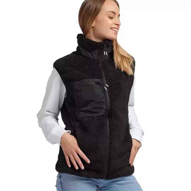 BODYWARMER PERSONNALISABLE FEMME SHERPA MUSTAGHATA® 'ONKA' - noir