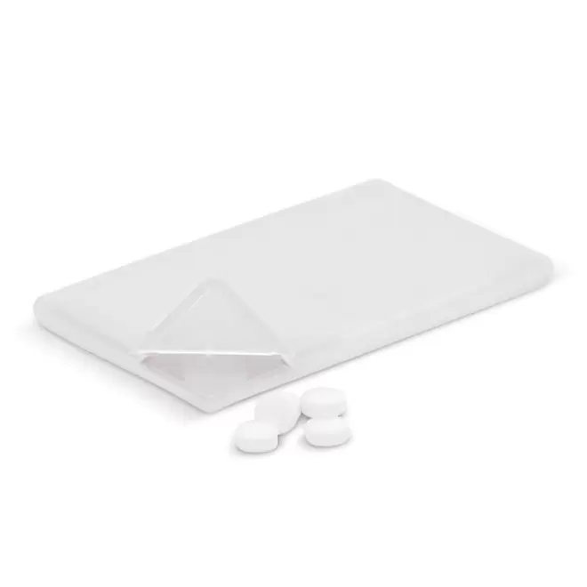 BOITE PERSONNALISABLE BONBONS 'SKITTY RECTANGLE' 4J - blanc