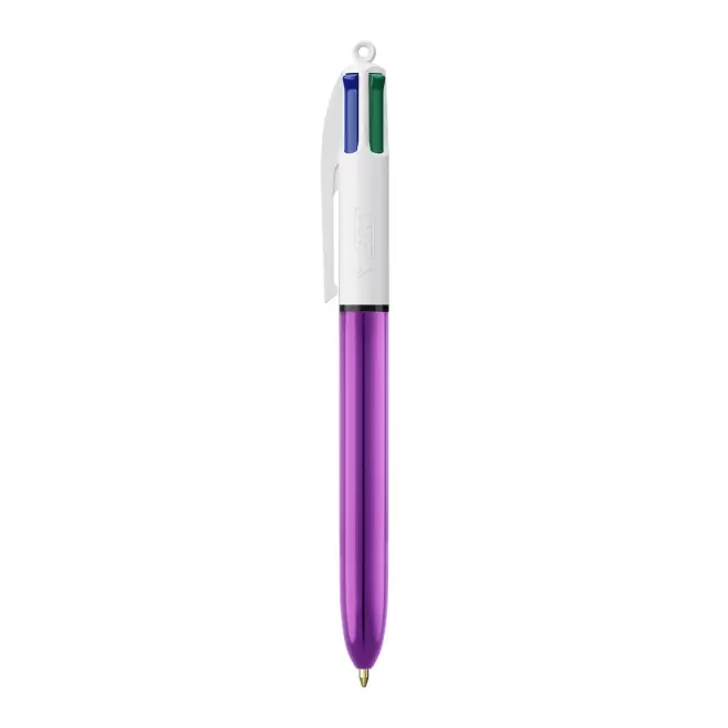 STYLO BIC® 4 COULEURS PERSONNALISABLE 'SHINE' - violet
