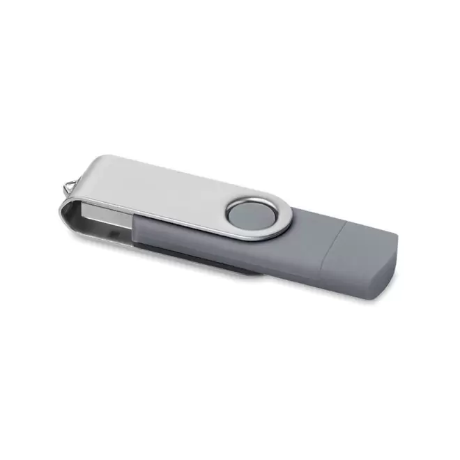 CLE USB OTG PERSONNALISABLE AVEC TYPE C ' TWISTER MATE' 4GO A 32GO - gris