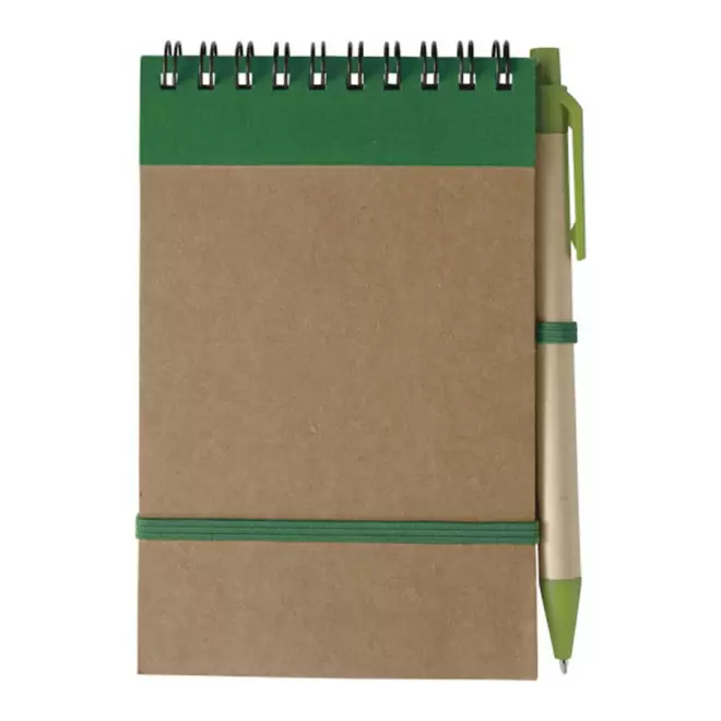 EXPRESS 24H - BLOC-NOTES PERSONNALISÉ AVEC STYLO 'PAPYRUS' LIGNÉ - vert