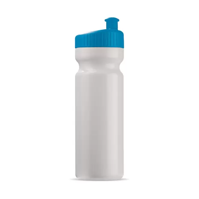 GOURDE OPAQUE PERSONNALISABLE 750ML 'TRAIL' 4J - blanc/bleuclair