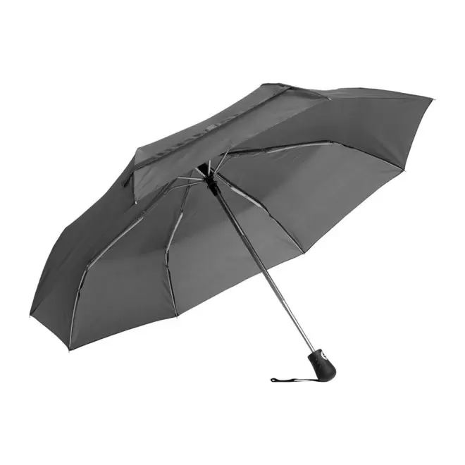 PARAPLUIE PUBLICITAIRE TEMPETE PLIABLE OUVERTURE AUTO 'THURSO' - gris