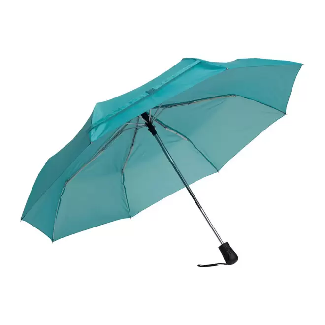 PARAPLUIE PUBLICITAIRE TEMPETE PLIABLE OUVERTURE AUTO 'THURSO' - turquoise