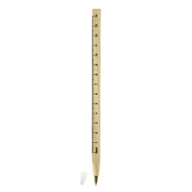 STYLO/RÈGLE EN BOIS PERSONNALISÉ 'BÉLOUVE' - bois naturel