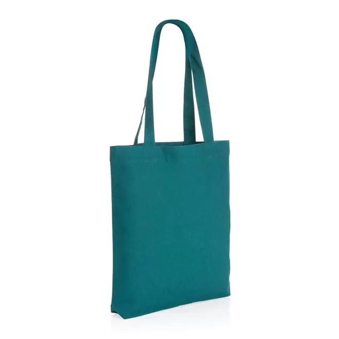 TOTE-BAG PERSONNALISABLE EN TOILE RECYCLE 285G/M² 'OSTU' - bleu canard