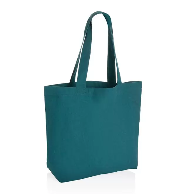 SAC SHOPPING PERSONNALISÉ EN TOILE 'BAKO' - bleu canard