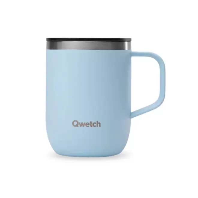 MUG ISOTHERME QWETCH PERSONNALISABLE 'TISANIERE MINI' - bleu pastel