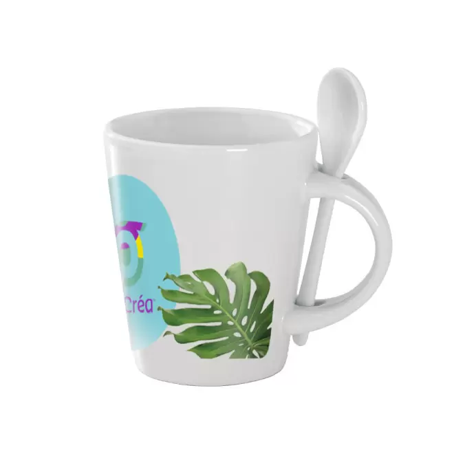 MUG PERSONNALISÉ IMPRESSION SUBLIMATION 'MOCHA' - blanc