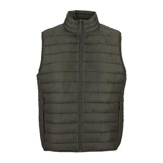 DOUDOUNE SANS MANCHES PERSONNALISABLE HOMME 'STREAM BW' - vert kaki