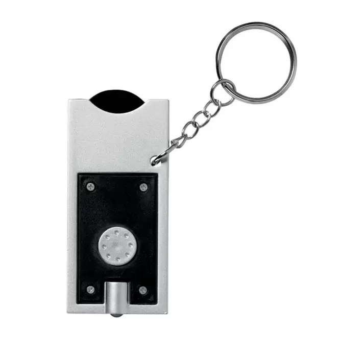 PORTE-CLÉS PUBLICITAIRE LAMPE JETON 'ALLEGRO' - noir