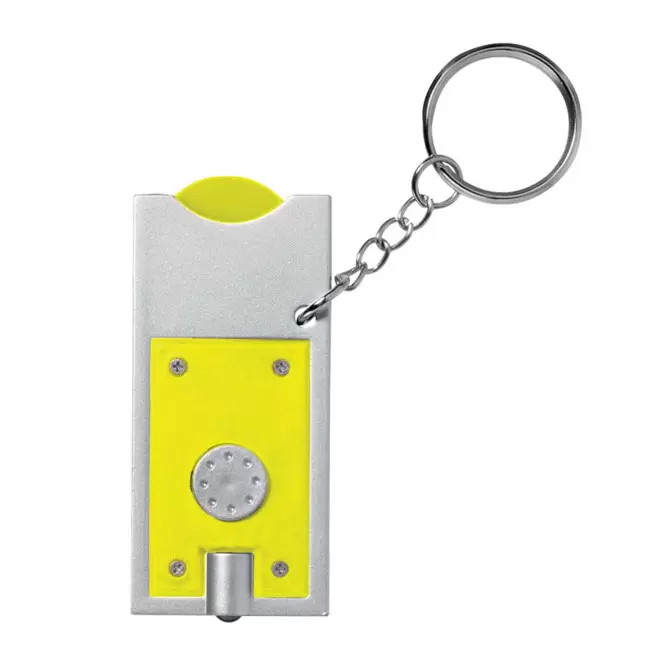 PORTE-CLÉS PUBLICITAIRE LAMPE JETON 'ALLEGRO' - jaune