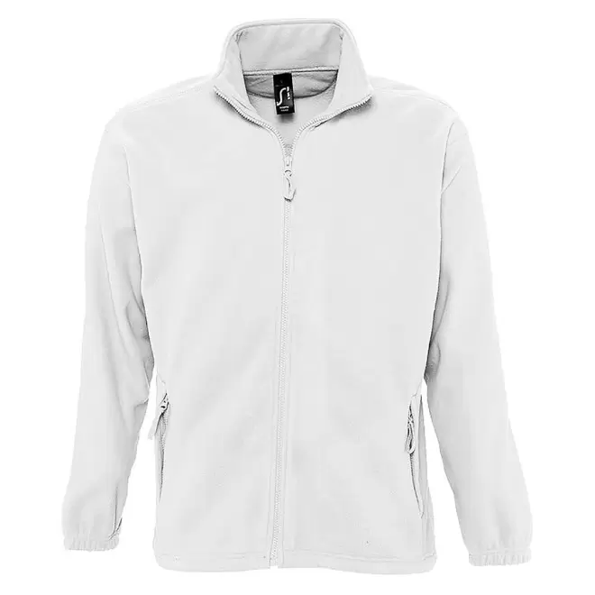 VESTE POLAIRE PUBLICITAIRE ZIPPEE HOMME 'NORTH' EXPRESS 72H - blanc