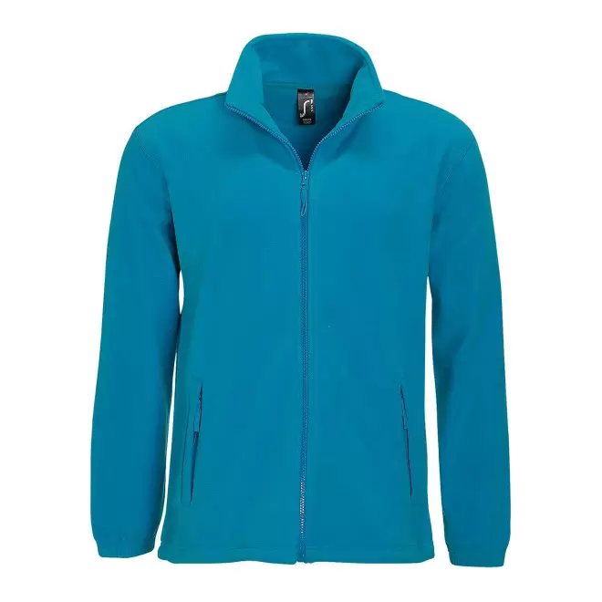 VESTE POLAIRE PUBLICITAIRE ZIPPEE HOMME 'NORTH' EXPRESS 72H - bleu aqua